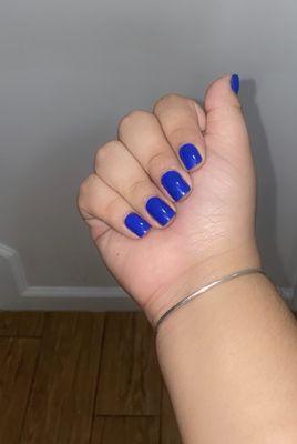 Gel manicure a week later