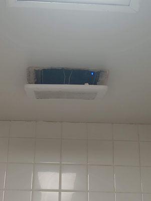 Camera above the toilet!