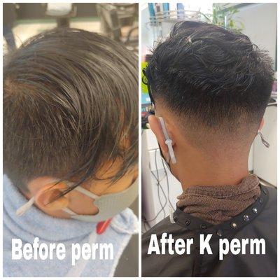 Man's perm, korean style perm