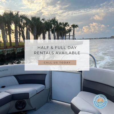 Be your own captain! Sand Island Boat Rentals Pensacola Beach!