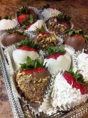 Chocolate Covered Strawberries! Any flavor combination that suit your tastes!