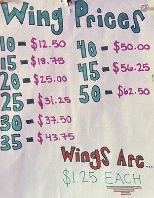 We start at 10 wings!