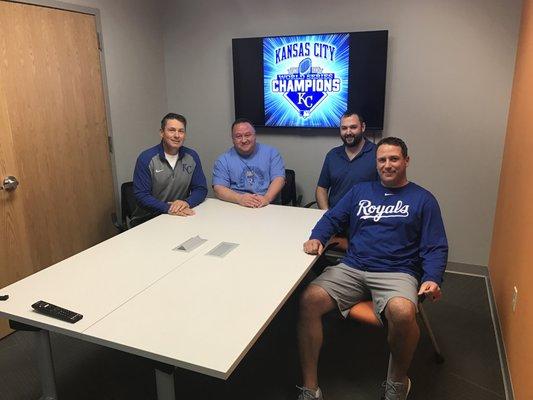 Opening day for Royals fans in the KC office!