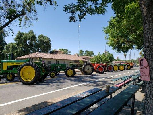 Farm equipment on display