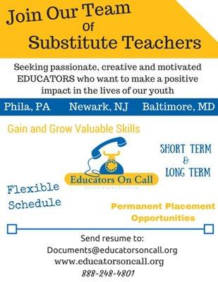 Hiring substitute teachers