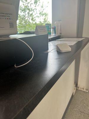 Card reader at admission counter