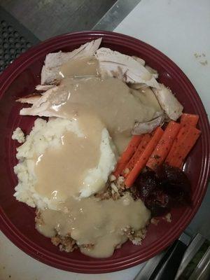 roasted turkey dinner