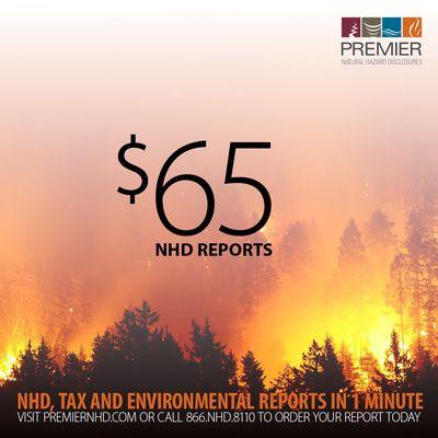 NHD, Tax and Environmental for only $65 in 1 minute.