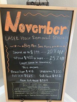 November specials