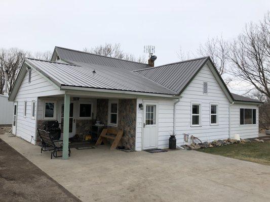 Steel house roof we installed in Princeton!