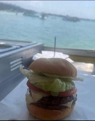 Double Agnus Burger.   Beach favorite.