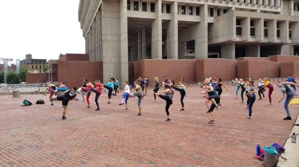 Kickboxing at Boston Social Fitness Festival