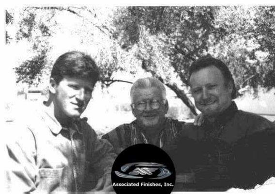 Owner Bill Burgin (center) and son JR on left and son Mike on right.