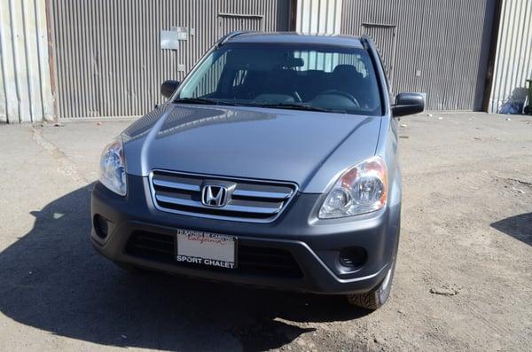 2/27/16 - My beautifully repaired Honda CR-V after the front bumper change, small hood dent repair, and hood repaint! Thanks Tino and Crew!