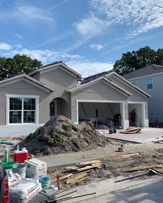 Painted this beautiful home in Oviedo fl exterior brand new construction home