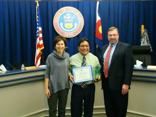 DOHS Math Teacher, Gilberto Palomino, won the Colorado Department of Education Teacher of the Year for Online and Blended Learning Programs.