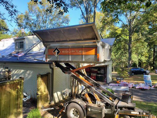 Having a roof buggy on site helps minimize falling roof debris. Let us protect your home, like it's our home.