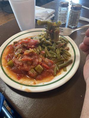 Green Beans and Tomatoes & Okra