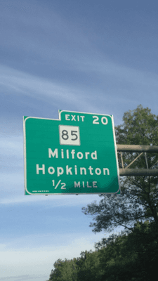 Town Of Hopkinton -- Route 85 Exit Off Interstate 495, Milford  (to Hopkinton)