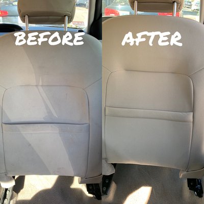 Seats shampooed & restored