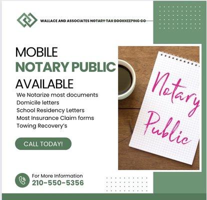 Mobile Notary Available