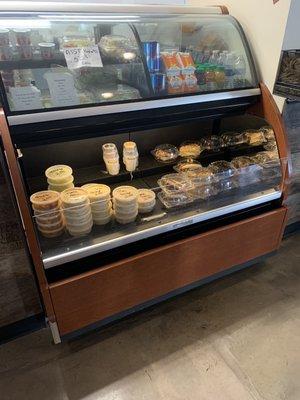 Grab and go items - cold salads, fruit, desserts, drinks