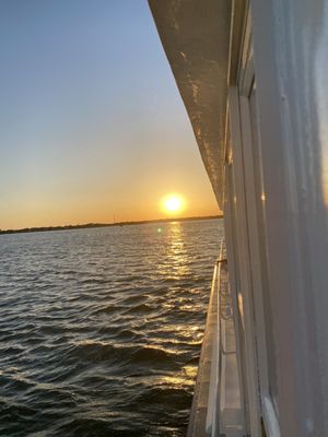 Sunset from the boat