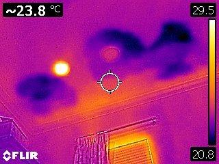 Thermal imaging to detect wet ceiling after a rain storm @MitChick247 #Drytech247