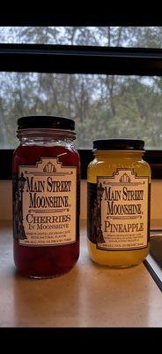 We bought the pineapple moonshine and the cherries soaked in the 101!