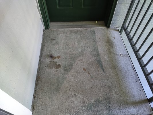 Neighbors usually leave their trash outside their door until they decide to finally bring it to the trash compactor. Good for rats.