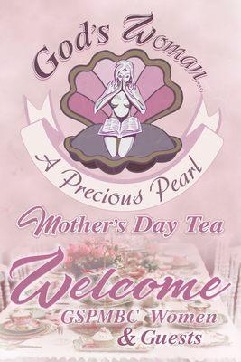 Mother's day tea logo and poster design solution.