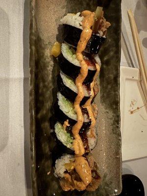 Spider Roll with soft shell crab