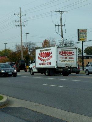 Caught a picture of their truck before they left...