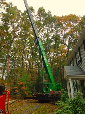 Our crane in action.