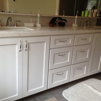 Dan designed and built our beautiful bathroom vanities.  Amazing.