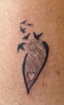 Memorial Tattoo with fingerprint