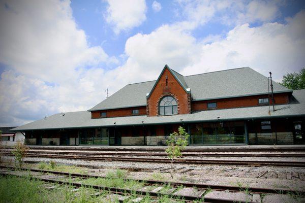 Our business resides in the historical train station in Neenah, WI!