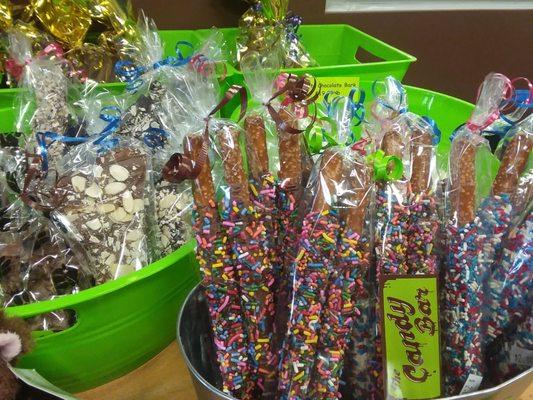 Chocolate covered pretzels