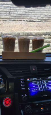 2  Vietnamese coffee  1 Boba Milk Tea,   that one is in the middle