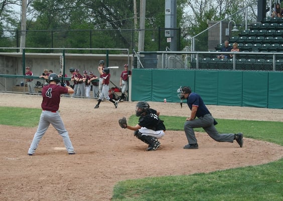 High school league play on field 1 (The Boy is catching)