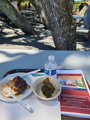 Dolmas and moussaka