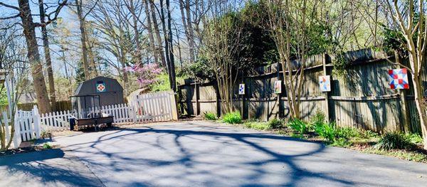 Added new barn quilts along the driveway today.