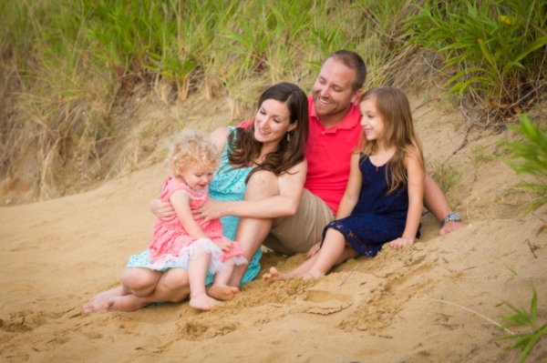 Family portraits on the beach