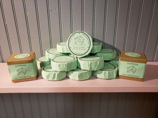 Good Morning Goat's Milk Soap, our most popular goat's milk soap!