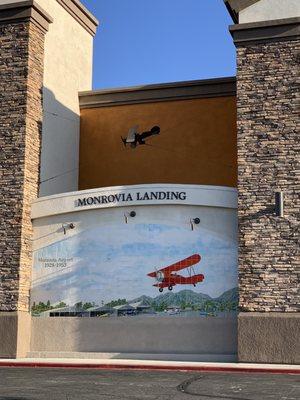 Tiled mural capturing the historic Monrovia Airport.