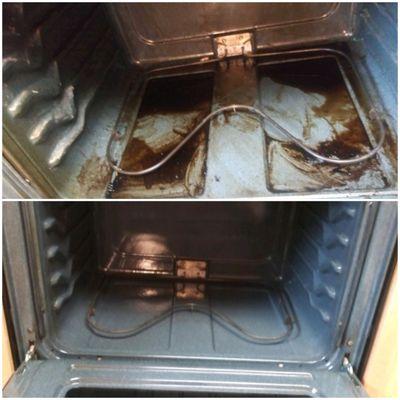 Oven before and after...kinda makes you want to cook something!!