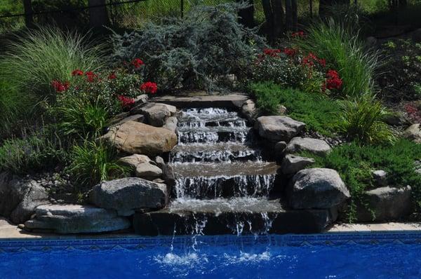 One of the many Waterfalls and pool installations we have done!! Call for a FREE ESTIMATE!! 845-429-2110