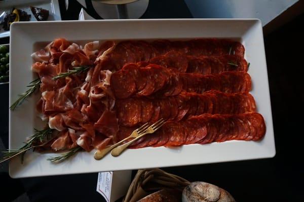 Perfect tasting Serrano Ham and Chorizo de Cantimpalos.