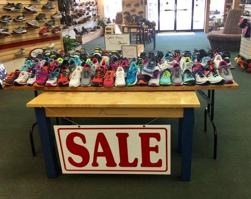 Sale table. There is also a sale room in back of store.