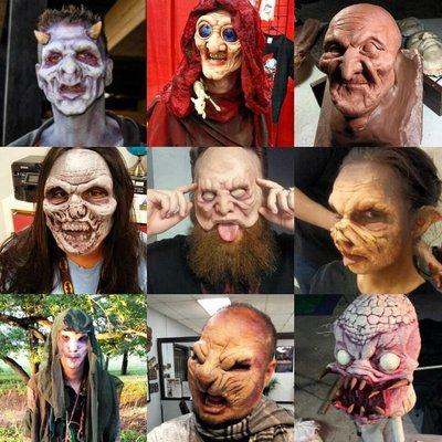 Various masks and makeups